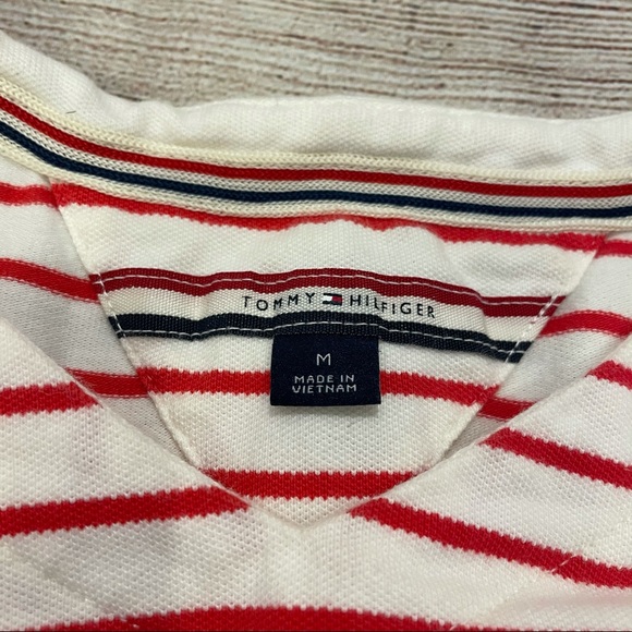 TOMMY HILFIGER Red and White Striped Shift Dress - Picture 10 of 11